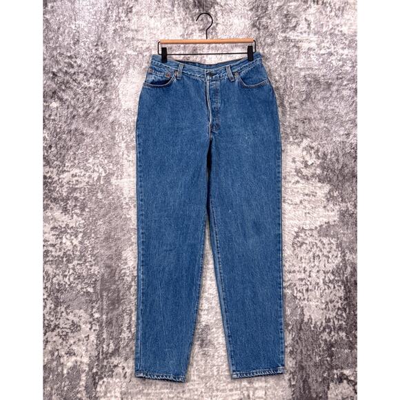 Vintage Levis Jeans 30 in x 30 in Womens 501 Made USA 17501 Taper Button Fly - Picture 1 of 9